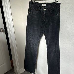 Black AGOLDE Lana Straight Jeans